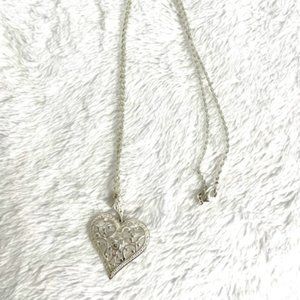 Silver heart necklace